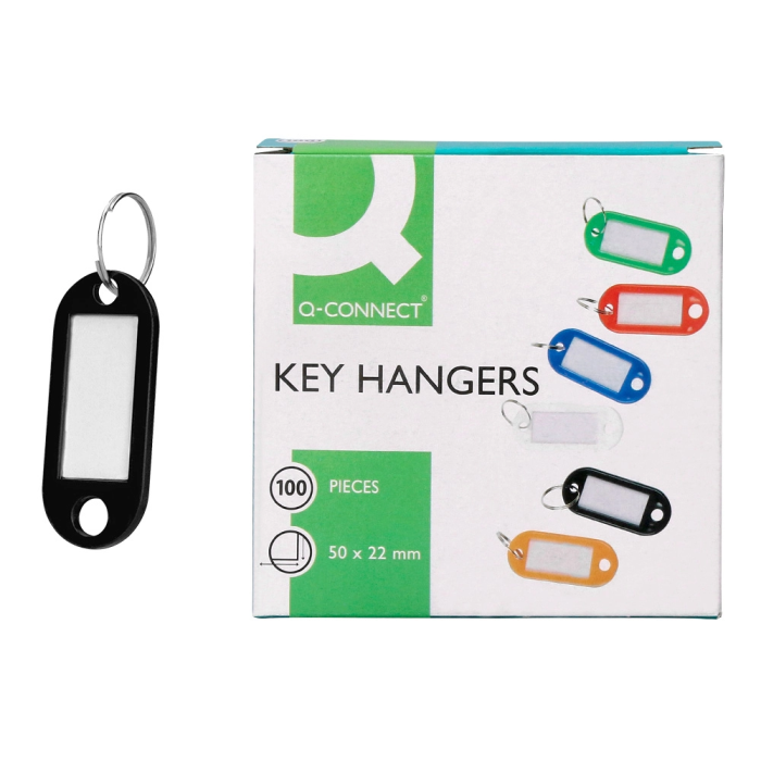 Q-connect Llavero portaetiquetas Negro Expositor de 100 unidades 0 Q-connect Llavero portaetiquetas Negro Expositor de 100 unidades 0