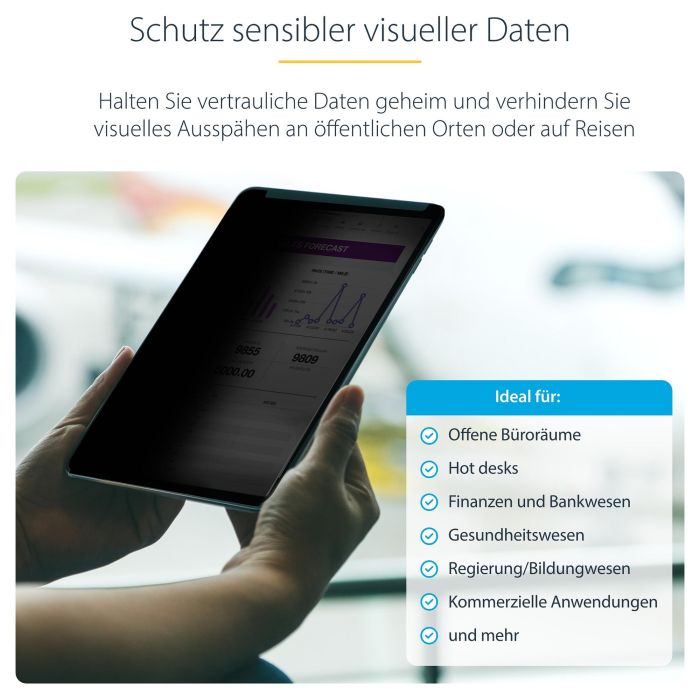 StarTech 11IP-PRIVACY-SCREEN Filtro de Privacidad Táctil 4 Vías para iPad Pro 11 Pulgadas Anti Luz Azul Antirreflejo 2