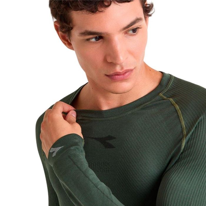 Camiseta de Manga Larga Hombre Diadora Stratozero Oliva 13-14 Años 1