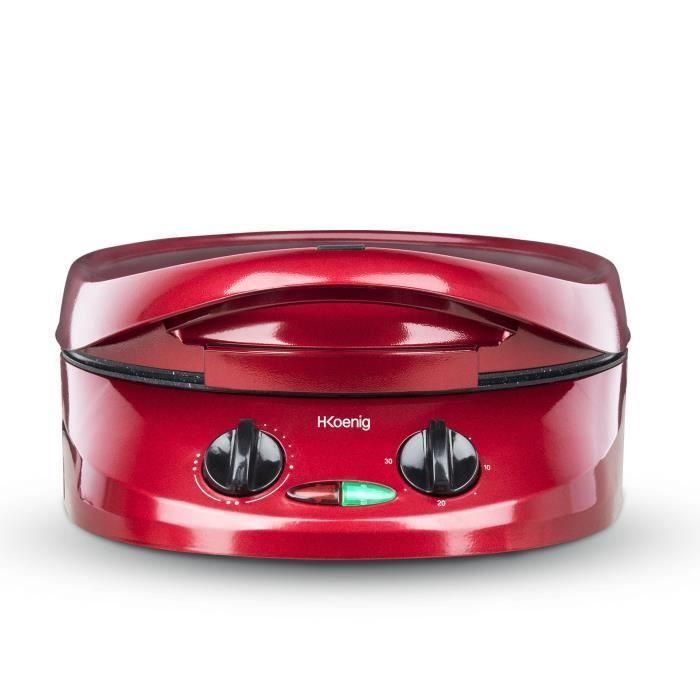 H.Koenig TRT180 Horno Multifunción Tart Express 1800W Ø30cm Piedra Antiadherente Temp. 210°C Temporizador Rojo H.Koenig TRT180 Horno Multifunción Tart Express 1800W Ø30cm Piedra Antiadherente Temp. 210°C Temporizador Rojo