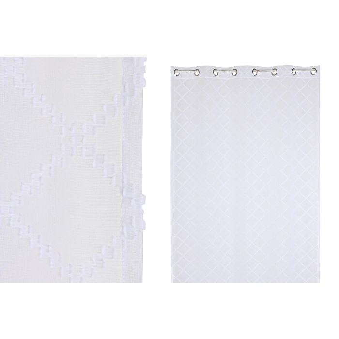 Cortina Basicos DKD Home Decor Blanco 260 x 260 x 140 cm