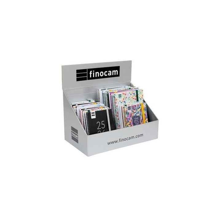 Agenda Escolar (2025-26) Finocam Catalan Secundaria Espiral Tapa Pp  Con Goma Assortiment Expositor De 20