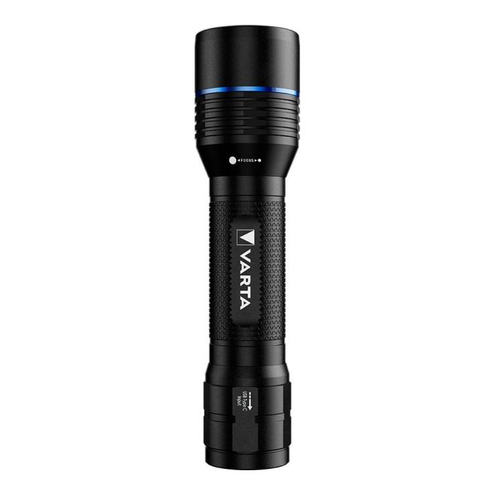 Varta Night Cutter Pro F30R Linterna LED Recargable 1500 Lúmenes IP67, 5 Modos, Alcance 280m, USB-C y Power Bank