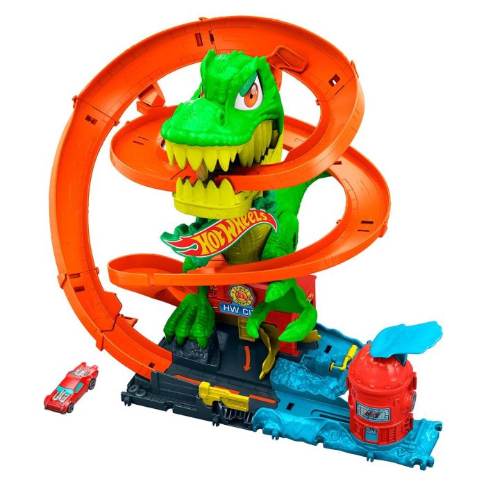 Pista Súper Estación De Bomberos T-Rex Jbm73 Hot Wheels