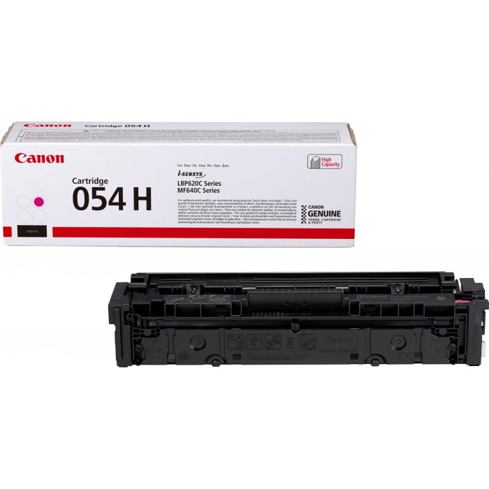 Canon Tóner Magenta 054H para i-SENSYS LBP621Cw, LBP623Cdw, MF641Cw, MF643Cdw, MF645Cx (Alto Rendimiento, 2.300 Páginas)