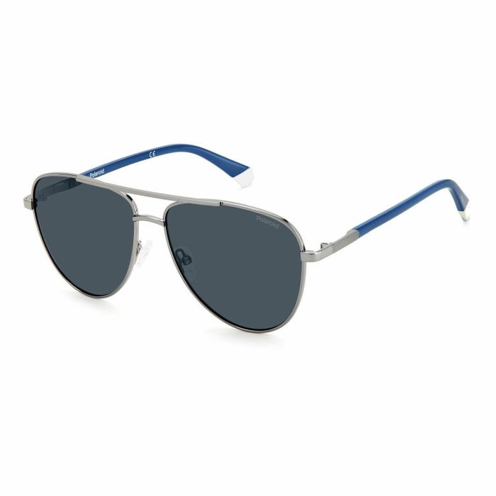 Polaroid PLD 4126/S Gafas de Sol para Hombre - Aviador, Montura Acero Inoxidable, Cristal 58 mm, Patillas 140 mm