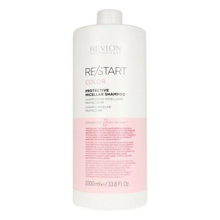 Revlon RE-START Champú Micelar Protector de Color con Tecnología KERABIOTIC OXI GUARD™ para Cabello Teñido 1000 ml
