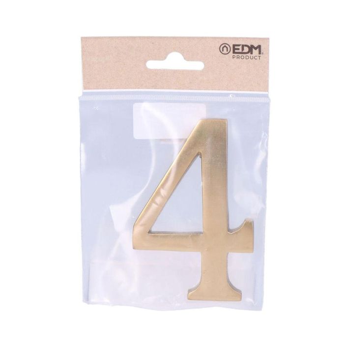 Edm Número 4 Latón Pulido 10cm Fijación Invisible 1