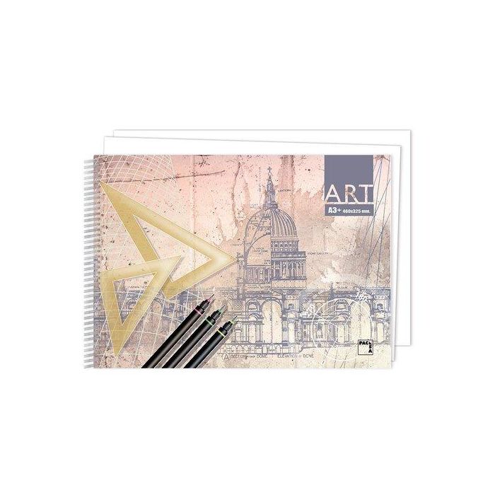 Bloc De Dibujo Pacsa Art Con Espiral Liso A3+ 140G 20H (Set de 5)