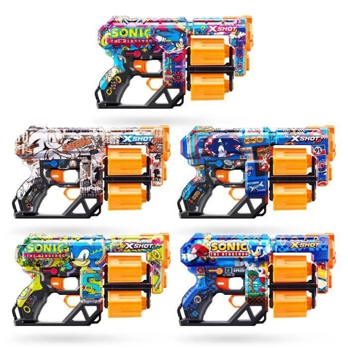 Pistola x-shot sonic skins, incluye 12 dardos, 32'5x18'5x5cm - modelos surtidos 5 Pistola x-shot sonic skins, incluye 12 dardos, 32'5x18'5x5cm - modelos surtidos 5