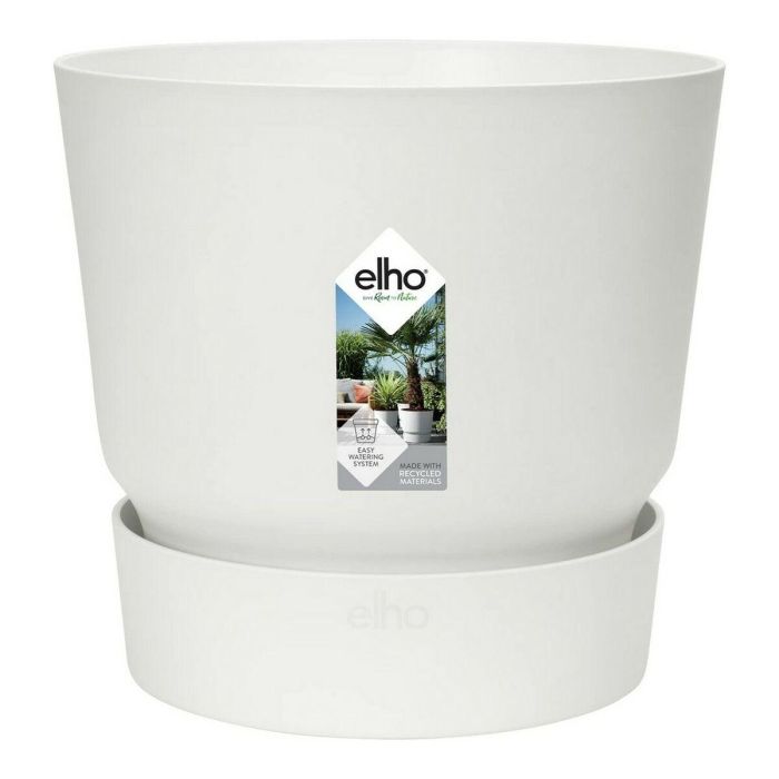 Elho Greenville 47 Maceta redonda Exterior Blanca Ø 47 cm H 44,1 cm Plástico 100% reciclado Resistente a heladas con depósito de agua Elho Greenville 47 Maceta redonda Exterior Blanca Ø 47 cm H 44,1 cm Plástico 100% reciclado Resistente a heladas con depósito de agua