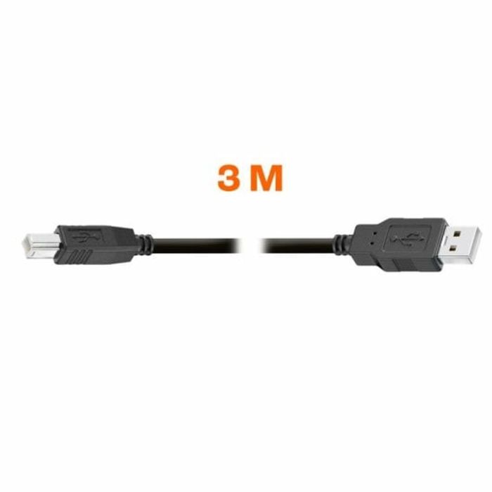 Cable USB PcCom Negro 3 m 1