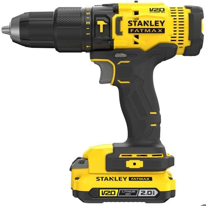 Stanley FATMAX V20 SFMCD711D22-QW Taladro atornillador de impacto, 50 Nm, Litio 18V, 2 Baterías 2Ah 1 Stanley FATMAX V20 SFMCD711D22-QW Taladro atornillador de impacto, 50 Nm, Litio 18V, 2 Baterías 2Ah 1