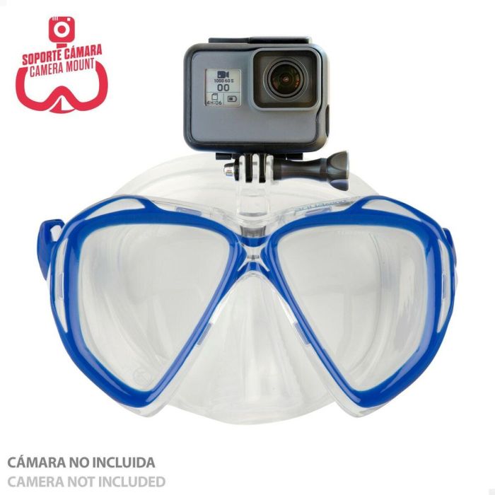 Gafas de Buceo con Tubo AquaSport Azul Adultos (2 Unidades) 3