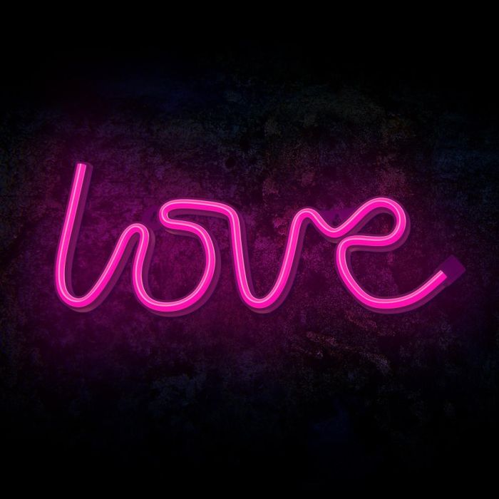 Forever Lampara Neon LED Love Pink - Iluminación Decorativa, Tecnología LED Eficiente, Funciona con USB o Pilas AA, Rosa 7 Forever Lampara Neon LED Love Pink - Iluminación Decorativa, Tecnología LED Eficiente, Funciona con USB o Pilas AA, Rosa 7