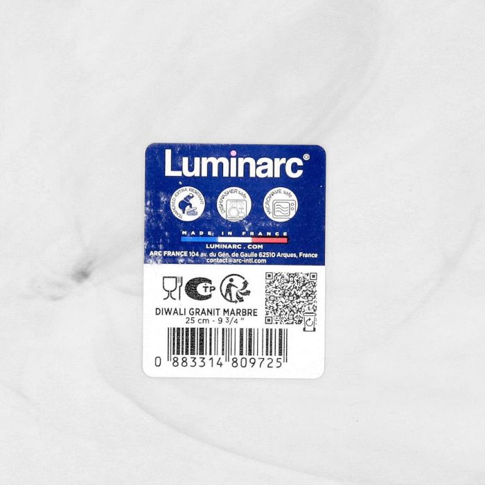 Plato Llano Opal Diwali Granit Marb Luminarc 25 cm 5