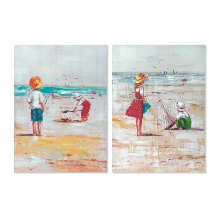 Cuadro DKD Home Decor Playa Niños (50 x 2,5 x 70 cm) (2 Unidades) Cuadro DKD Home Decor Playa Niños (50 x 2,5 x 70 cm) (2 Unidades)