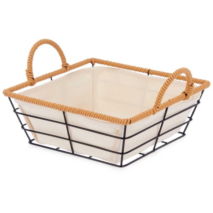Cesta Asas Metal Cuadrada Kinvara 26X12CM (24 Unidades) 1 Cesta Asas Metal Cuadrada Kinvara 26X12CM (24 Unidades) 1