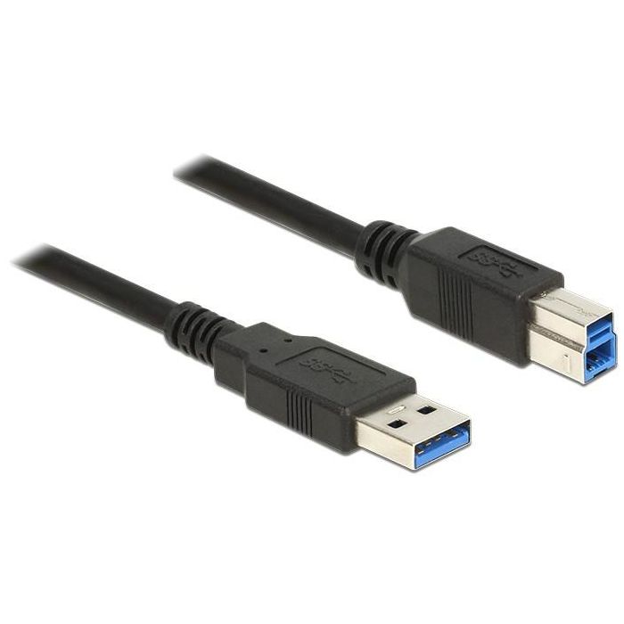 DeLOCK USB3.0 Cable USB 3.0 Tipo A a Tipo B Macho/Macho 2.00m Negro