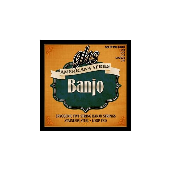 GHS Juego Banjo Americana S, Stainless Steel (5 St) Light