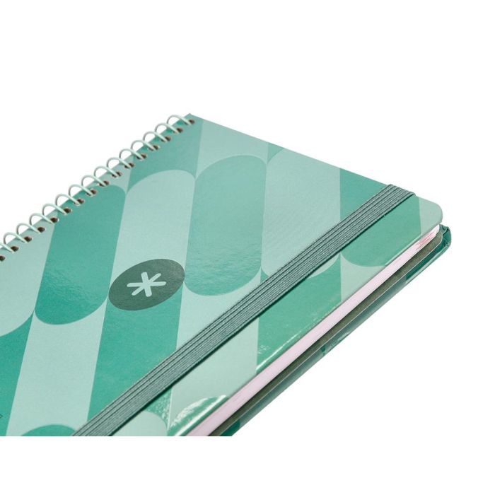 Agenda Espiral Antartik Pattern A6+ 2025 Semana Vista Color Verde Papel 80 gr 6