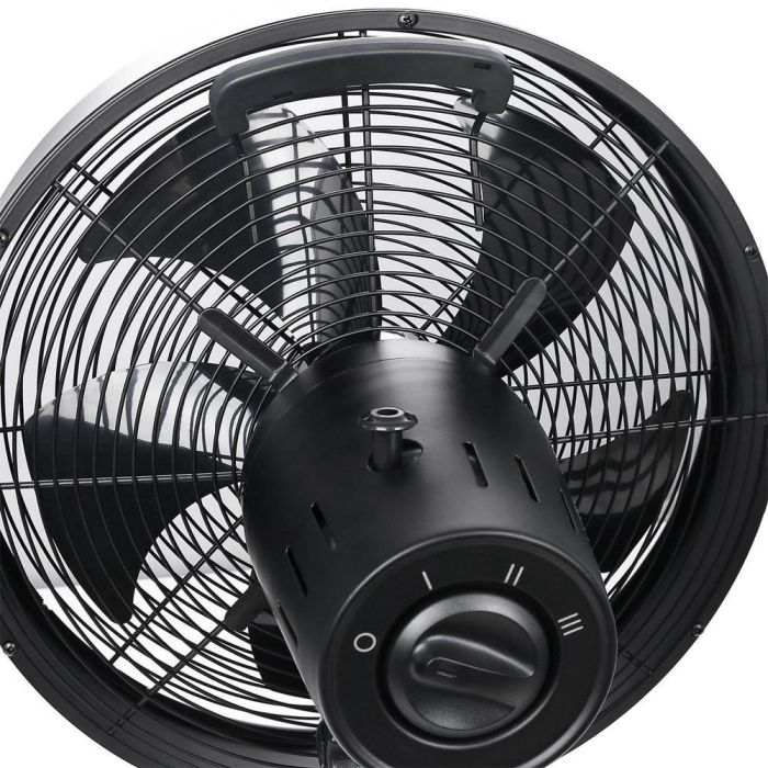 Emerio Ventilador de Mesa Fn114499.2 30 cm, 35 W, 3 Velocidades, Oscilante, Diseño Moderno en Madera y Metal/Plástico Negro 1