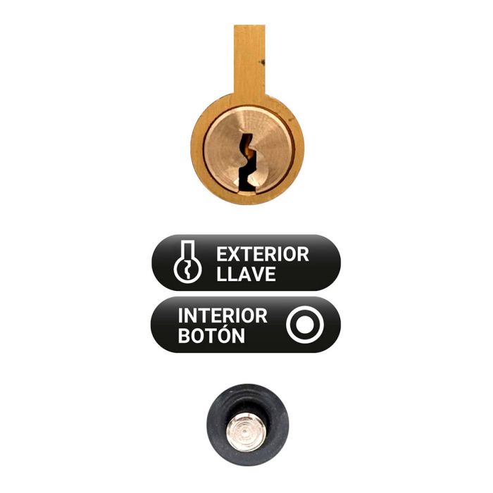 Cerrojo de seguridad Micel crr08 86b/70 Acero 70 mm Gris Sobreponer 1