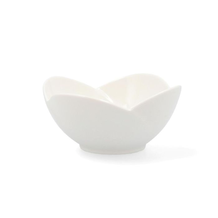 Quid Mini Bol de Porcelana Select Blanco 11 cm, Juego de 6 Unidades, Resistente, Apto Microondas y Lavavajillas