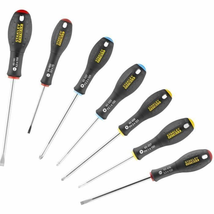 Stanley FATMAX 0-65-438 Juego de 7 Destornilladores: Ideal Electricista y Mecánico, Puntas Phillips y Pozidriv 0 Stanley FATMAX 0-65-438 Juego de 7 Destornilladores: Ideal Electricista y Mecánico, Puntas Phillips y Pozidriv 0