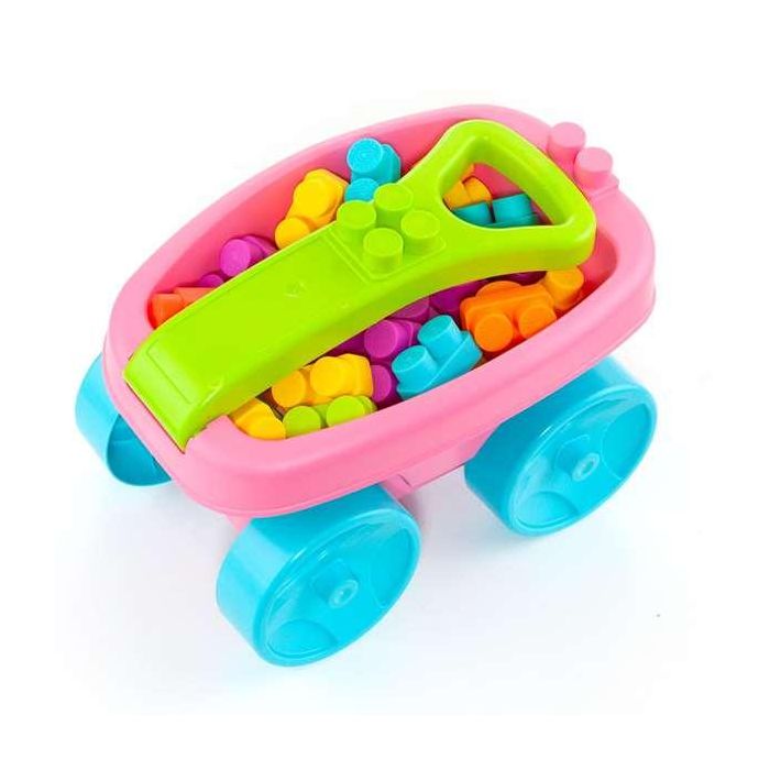 Vagon bloques rosa con 20 piezas 1 Vagon bloques rosa con 20 piezas 1