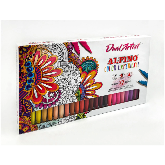 Alpino Rotulador Dual Artist Color Experience Estuche 72 Unidades Colores Surtidos Doble Punta 1