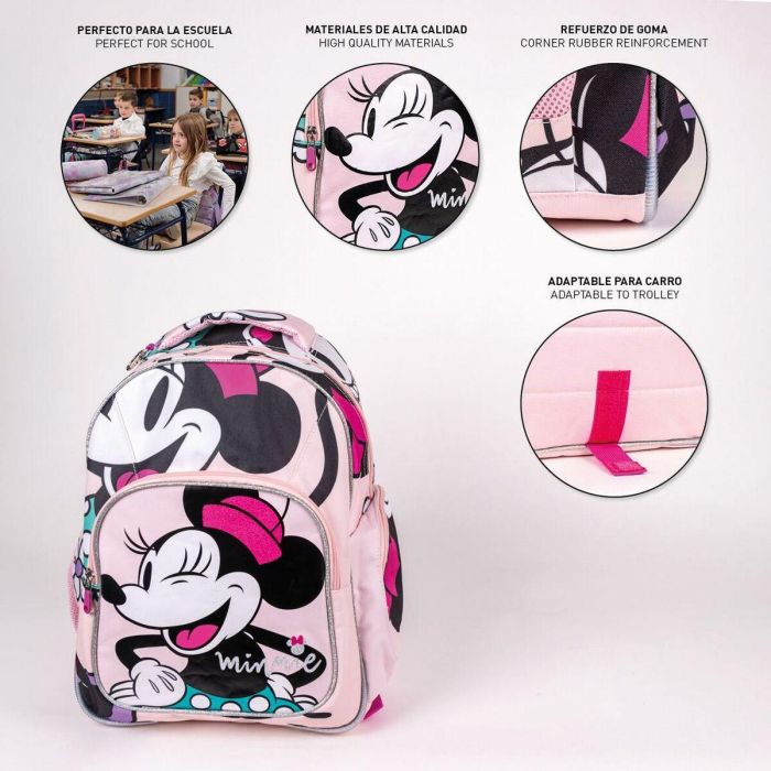 Mochila Escolar Minnie Mouse Rosa 32 x 15 x 42 cm 8 Mochila Escolar Minnie Mouse Rosa 32 x 15 x 42 cm 8