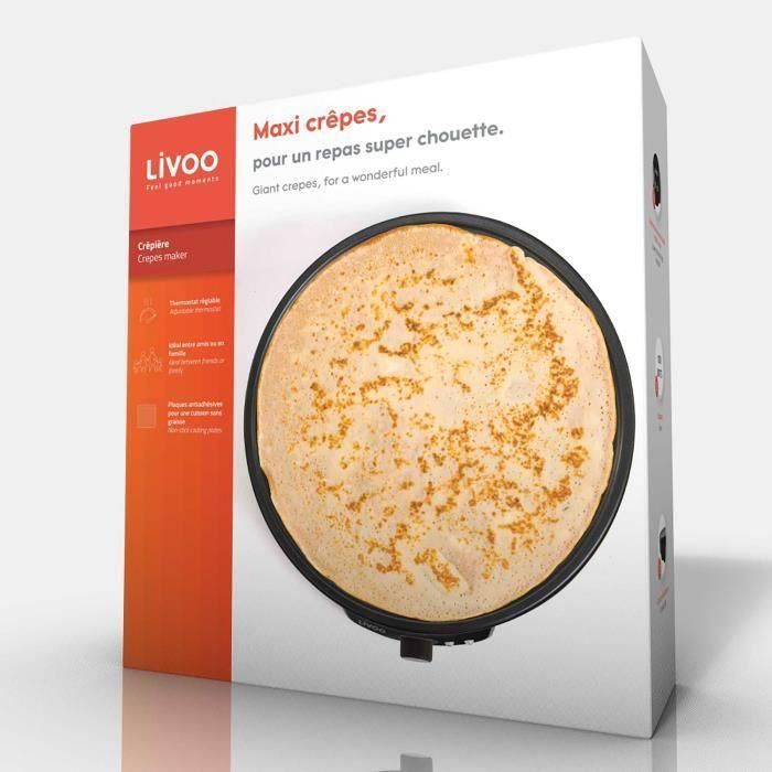 LIVOO DOP196 Crepiere 30cm 1000W - Negro 3 LIVOO DOP196 Crepiere 30cm 1000W - Negro 3