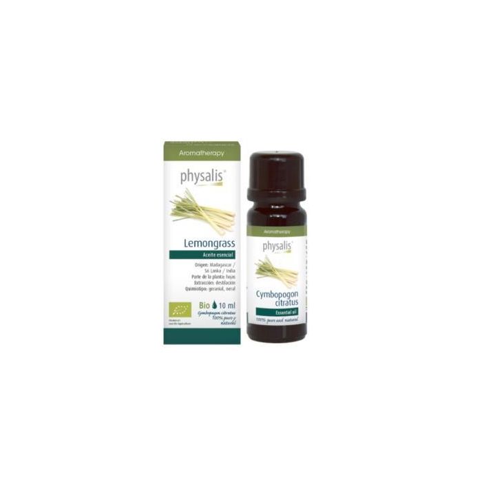 PHYSALIS Esencia Lemongrass Bio 10ml - Aceite Esencial Purificante y Repelente de Insectos