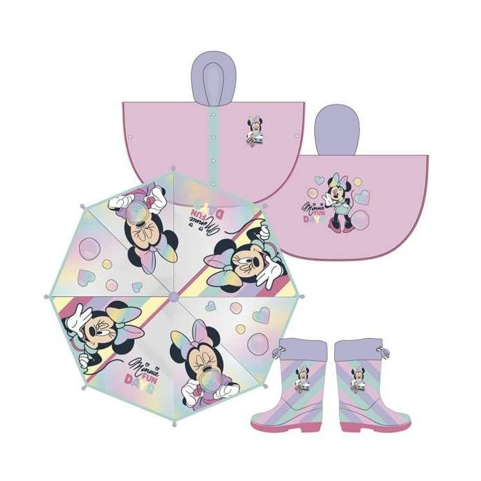 Poncho Impermeable con Capucha Minnie Mouse Lila 5-6 Años 2