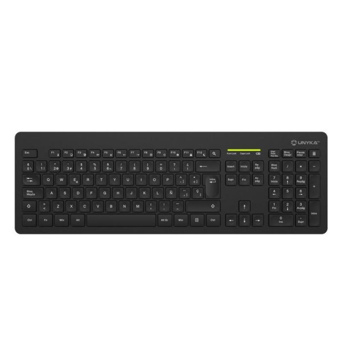 Unykach Teclado + Ratón Mk212 Pro Inalámbrico RF, Óptico 2400 DPI, Español, Uso Oficina, Negro 1 Unykach Teclado + Ratón Mk212 Pro Inalámbrico RF, Óptico 2400 DPI, Español, Uso Oficina, Negro 1