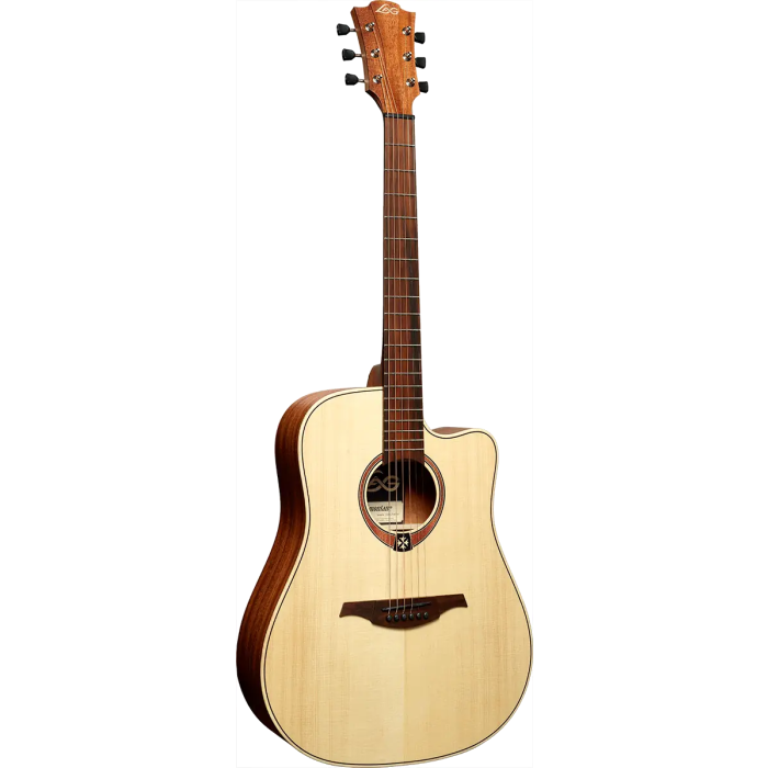 LAG Guitarra Acústica Dreadnought Cutaway Tramontane 70 Natural - Acabado Satinado 1