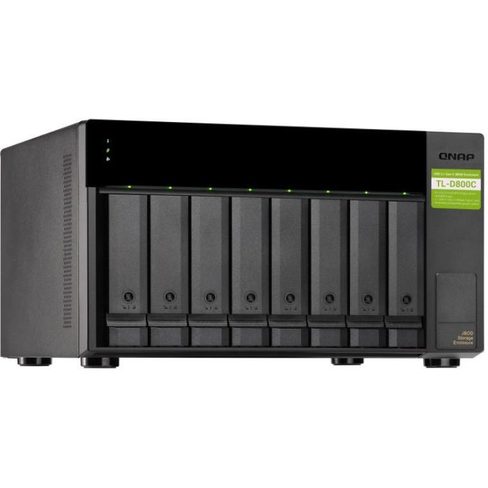 Qnap Servidor NAS TL-D800C 8 Bahías, Unidad de Disco Duro, SATA 6 Gb/s, USB 3.2 Gen 2 2