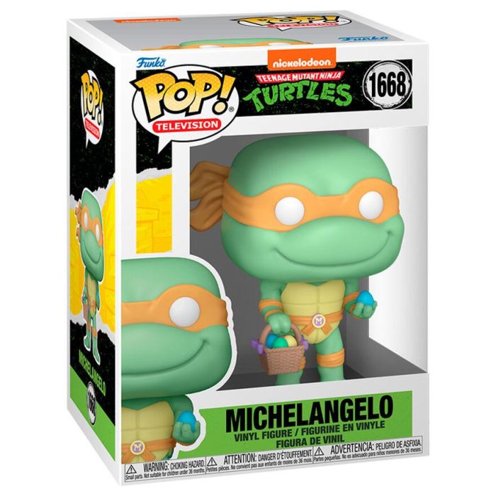 Funko Figura POP Tortugas Ninja Michelangelo Conejo de Pascua Vinilo 9cm