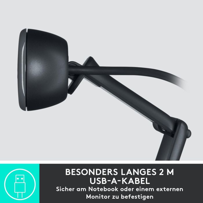 Logitech C505 Webcam HD 720p Micrófono Reducción Ruido, Corrección Luz Auto, Campo Visión 60°, Cable USB-A Largo 2 Logitech C505 Webcam HD 720p Micrófono Reducción Ruido, Corrección Luz Auto, Campo Visión 60°, Cable USB-A Largo 2