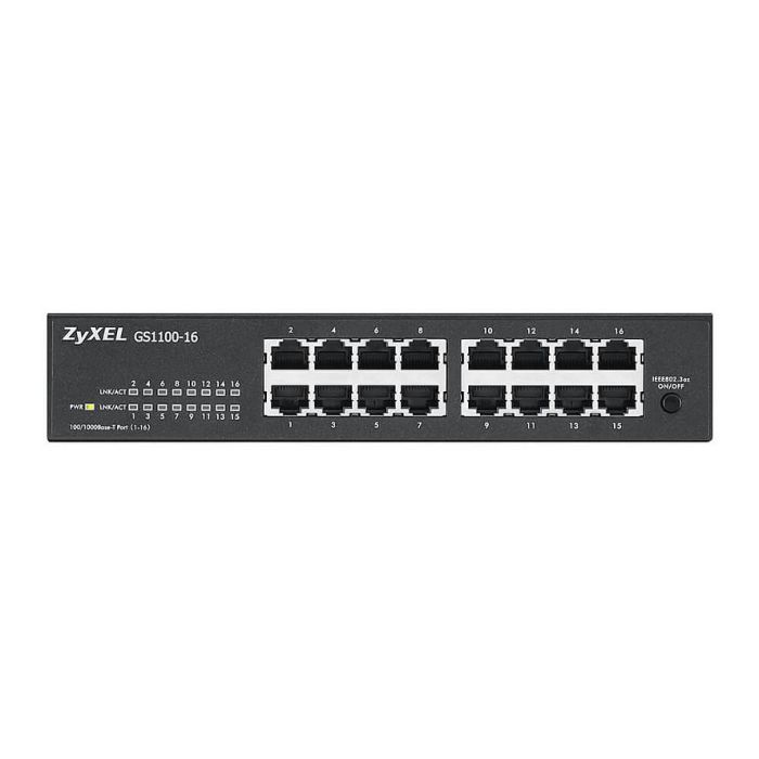 Zyxel GS1100-16 EU0103F Switch No Administrado Gigabit Ethernet 16 Puertos Montaje Rack Fuente Alimentación Incluida 4