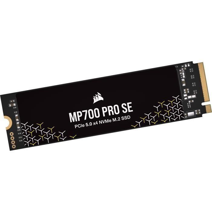 SSD M.2 - CORSAIR - Serie MP700 PRO SE Hydro X - TLC NAND - Bloque de agua preinstalado - DirectStorage - 14.000 MB/s 3