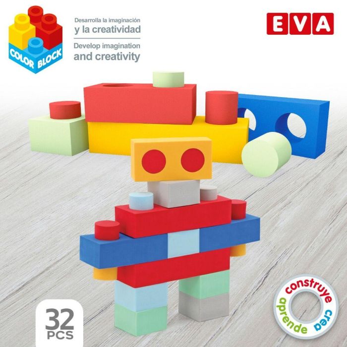 Bloques de Construcción Color Block 32 Piezas EVA (4 Unidades) 5 Bloques de Construcción Color Block 32 Piezas EVA (4 Unidades) 5