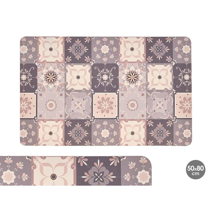 Kinvara Alfombra de Cocina Efecto Azulejo 50x80 cm (Set de 24)