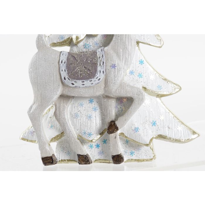 DKD Home Decor Figura Decorativa de Navidad Moderna con Diseño de Reno Blanco Dorado en Resina - Adorno Navideño 6x25x15 cm 2 DKD Home Decor Figura Decorativa de Navidad Moderna con Diseño de Reno Blanco Dorado en Resina - Adorno Navideño 6x25x15 cm 2