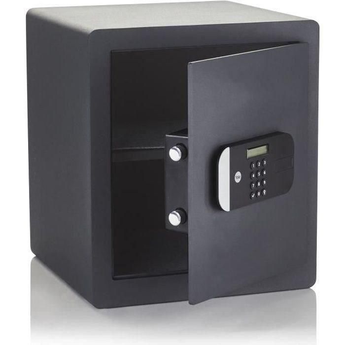 YALE Caja fuerte alta seguridad blindada acero con cerradura electrónica, certificación SKG, 35.5 L, H.40 x W.35 x D.34 cm