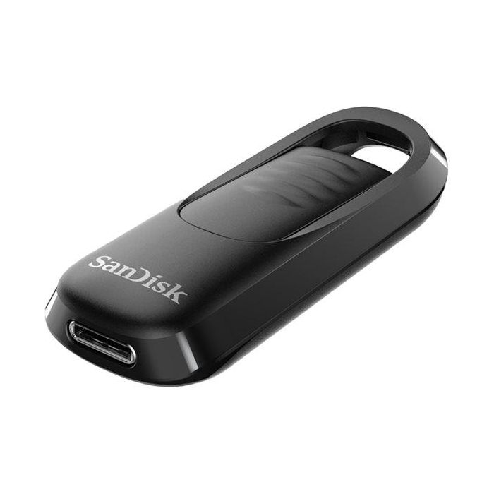 SanDisk Ultra Slider USB-C 256 GB - Memoria Flash USB 3.2 Gen 1, Lectura 400 MB/s, Conector Retráctil, para Ordenador y Tableta