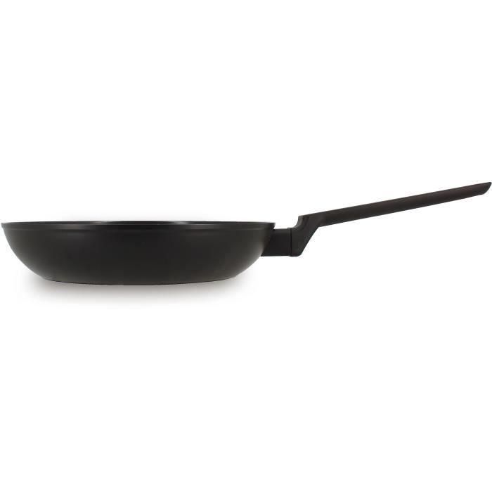 Sartén - MENASTYL - 6020636 - Aluminio forjado - 24 cm - Negro - Apto para todo tipo de fuegos, incluida inducción