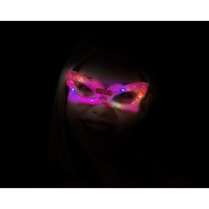 Gafas Estrella Carnaval Mariposa con Luz LED Rosa para Mujer Adulto - Ideal para Disfraces de Fantasía 1 Gafas Estrella Carnaval Mariposa con Luz LED Rosa para Mujer Adulto - Ideal para Disfraces de Fantasía 1
