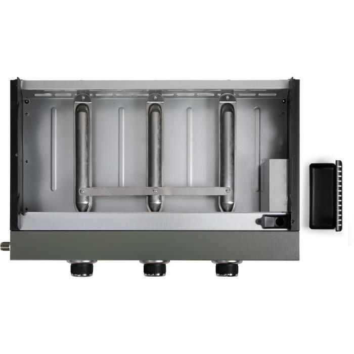 Livoo DOC324 Plancha de gas de 3 quemadores con acabado en Verde y Negro 3